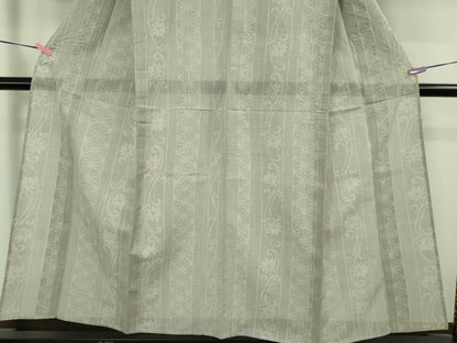 平和屋着物＊極上 夏物 結城紬 夏結城 100亀甲 麻の葉 花唐草間道 逸品 DZAA8437kh5