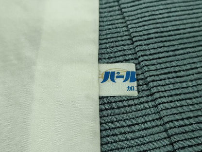 平和屋着物■極上　夏物　世界的人形師　辻村寿三郎　ジュサブロー　小紋　絽縮緬　絣柄　濃紺地　逸品　DZAA8438kh5