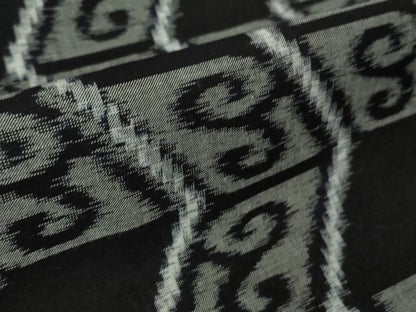 平和屋着物■極上　久留米絣　単衣　綿　道行コート　ロング丈　濃紺地　逸品　DZAA8455kh5