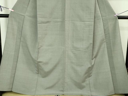平和屋本店■希少　士乎路紬　単衣　色無地　蝋色　証紙付き　逸品　DZAA8485kh5