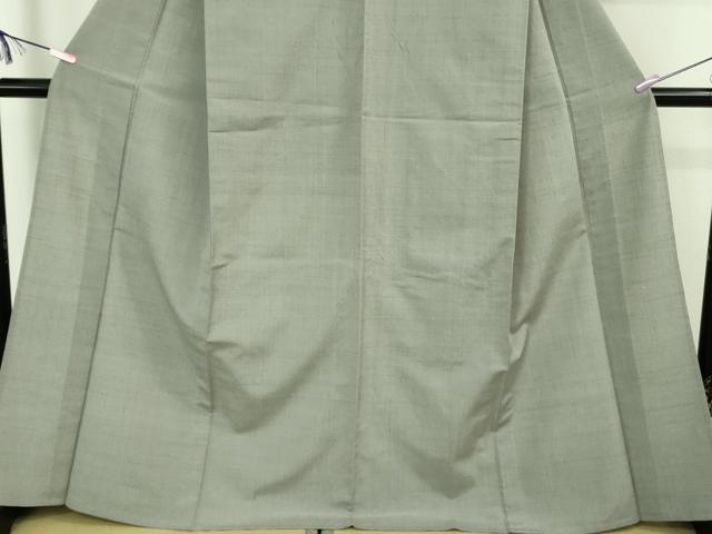 平和屋本店■希少　士乎路紬　単衣　色無地　蝋色　証紙付き　逸品　DZAA8485kh5
