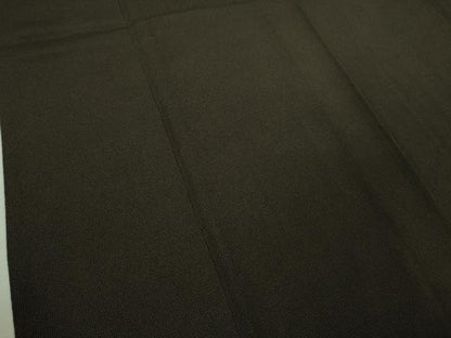 平和屋着物▽極上 男性 伝統工芸 江戸小紋 単衣 キングサイズ 角通し 暗黒色×憲法黒茶色 反端付き 逸品 DZAA8514kh5