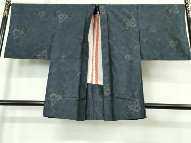 平和屋着物■極上　本場大島紬　羽織セット　ロング丈　花菱文　やまと誂製　証紙付き　逸品　DZAA8528kh5