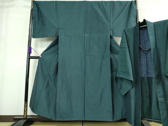 平和屋着物■極上　男性　紬　アンサンブル　キングサイズ　長羽織　逸品　未使用　DZAA8531kh5