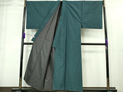 平和屋着物■極上　男性　紬　アンサンブル　キングサイズ　長羽織　逸品　未使用　DZAA8531kh5