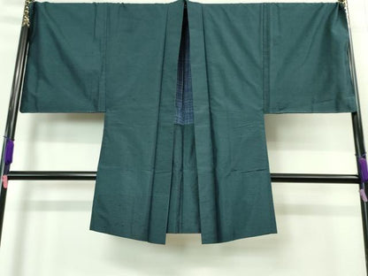 平和屋着物■極上　男性　紬　アンサンブル　キングサイズ　長羽織　逸品　未使用　DZAA8531kh5