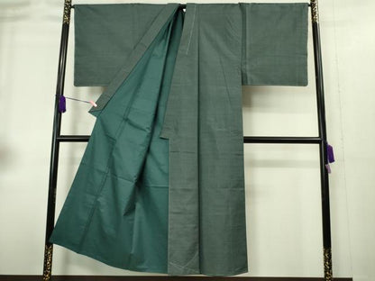 平和屋着物■極上　男性　本場大島紬　アンサンブル　長羽織　藍愛つかみ 大河　宮脇兼太郎商店謹製　証紙付き　逸品　未使用　DZAA8538kh5