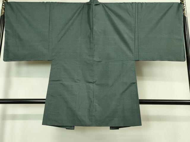 平和屋着物■極上　男性　本場大島紬　アンサンブル　長羽織　藍愛つかみ 大河　宮脇兼太郎商店謹製　証紙付き　逸品　未使用　DZAA8538kh5