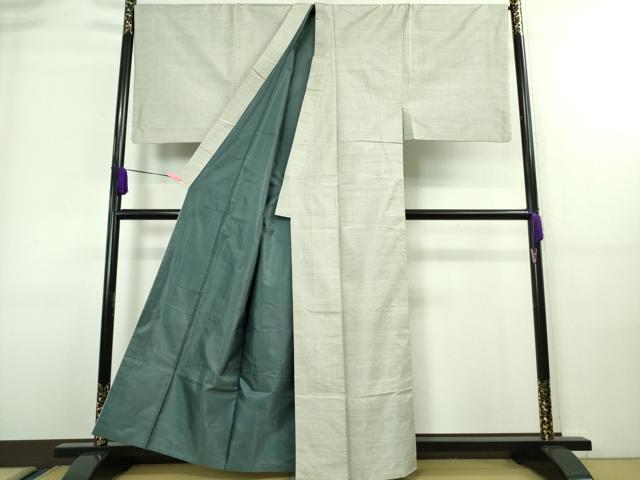 平和屋本店●極上　男性 本場大島紬 白大島 アンサンブル キングサイズ 長羽織 羽裏・鷹　200亀甲　総詰め　松坂屋扱い　逸品　DZAA8547kh5