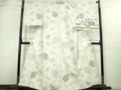 平和屋本店■極上　名門 藤娘きぬたや 藤娘大島しぼり　本場大島紬　スワトウ刺繍　恵大島　白恵泥　7マルキ　証紙付き　逸品　DZAA8548kh5