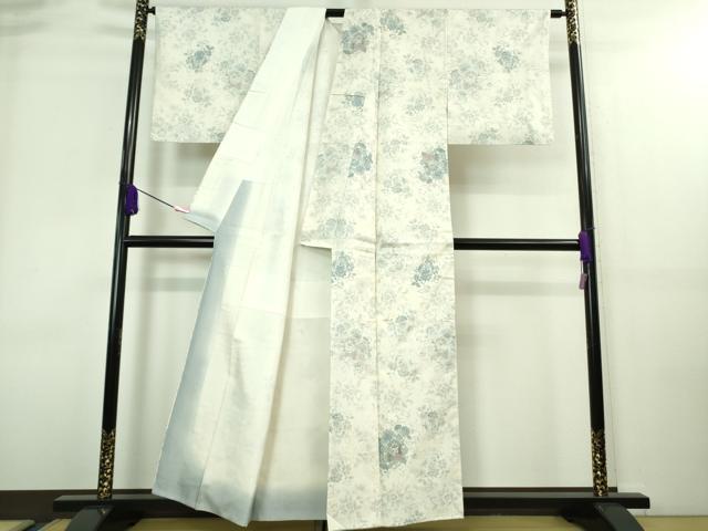 平和屋本店■極上　名門 藤娘きぬたや 藤娘大島しぼり　本場大島紬　スワトウ刺繍　恵大島　白恵泥　7マルキ　証紙付き　逸品　DZAA8548kh5