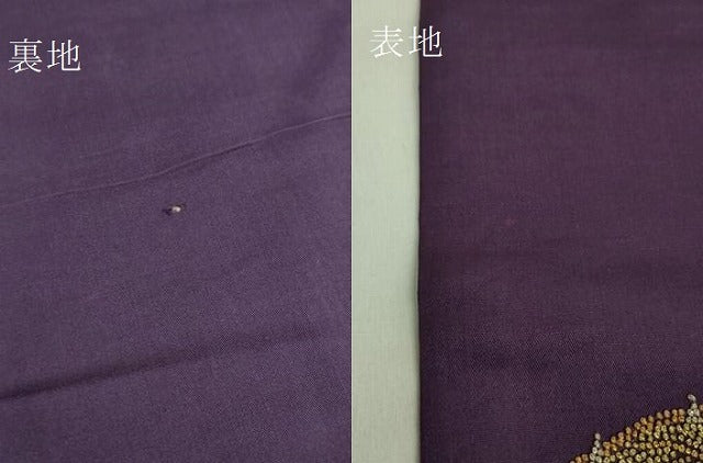平和屋着物●極上 アンティーク 大正ロマン 九寸名古屋帯 相良刺繍 総刺繍 龍 桑の実色地 金銀糸 逸品 DZAA8554kh5