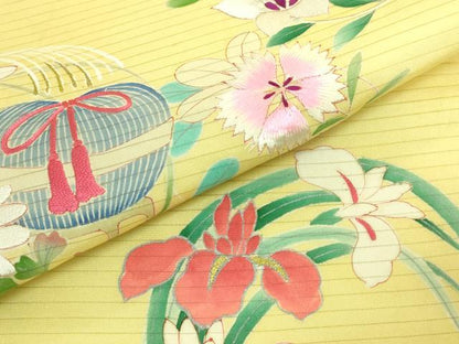 平和屋着物■極上　夏物　アンティーク　大正ロマン　九寸名古屋帯　刺繍　花丸文　金糸　逸品　DZAA8560kh5