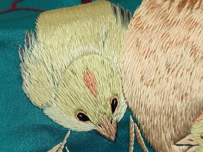平和屋着物●極上 アンティーク 大正ロマン つけ帯 総手刺繍 鶏 ニワトリ ヒヨコ 逸品 DZAA8564kh5