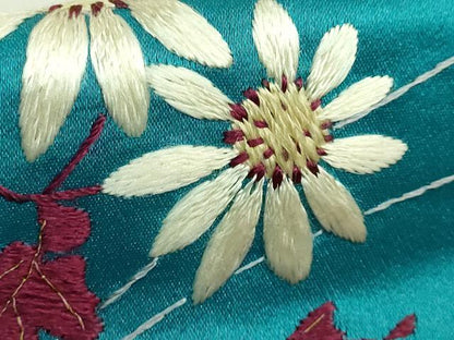 平和屋着物●極上 アンティーク 大正ロマン つけ帯 総手刺繍 鶏 ニワトリ ヒヨコ 逸品 DZAA8564kh5