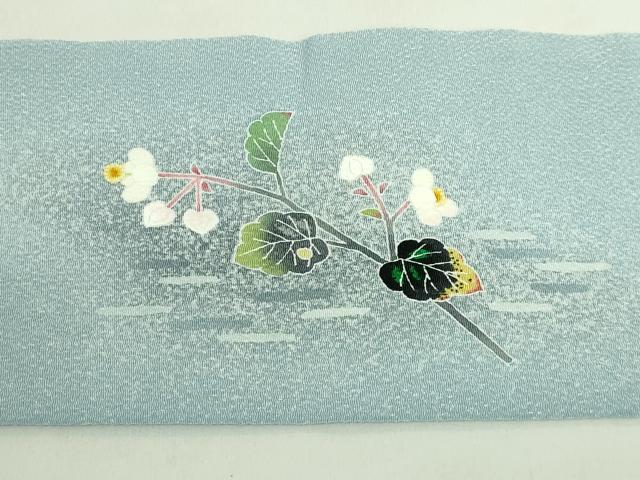 平和屋本店■極上　人間国宝・羽田登喜男　九寸開き名古屋帯　鴛鴦　宝尽くし　黒地　金銀彩　鬼しぼ縮緬　逸品　DZAA5834kh5 平和屋着物□極上 人間国宝・羽田登喜男 九寸名古屋帯 鴛鴦花文