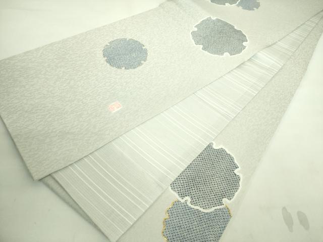 平和屋着物■極上　十日町 名門青柳高級ブランド　大喜百花　太鼓柄袋帯　駒刺繍　鹿の子雪輪重ね　金彩　逸品　DZAA8602kh5
