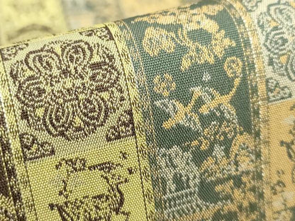 平和屋着物●極上 龍村美術織物 九寸開き名古屋帯 紅牙瑞錦 逸品 DZAA8623kh5