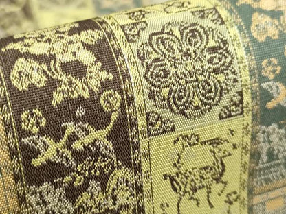 平和屋着物●極上 龍村美術織物 九寸開き名古屋帯 紅牙瑞錦 逸品 DZAA8623kh5
