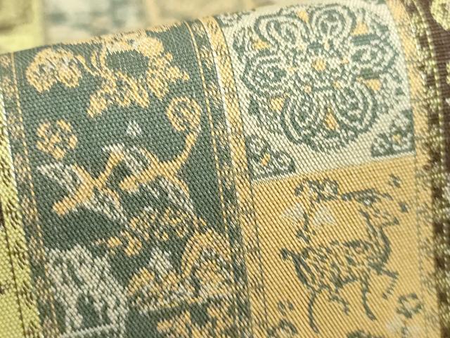 平和屋着物●極上 龍村美術織物 九寸開き名古屋帯 紅牙瑞錦 逸品 DZAA8623kh5