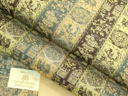 平和屋着物●極上 龍村美術織物 九寸開き名古屋帯 紅牙瑞錦 逸品 DZAA8623kh5