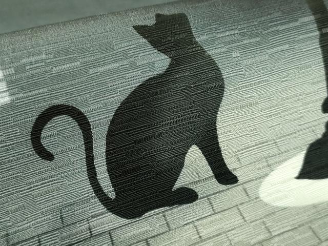 平和屋着物●極上　太鼓柄　京袋帯　WAKKA　ワッカ　黒猫　逸品　未使用　DZAA8633kh5