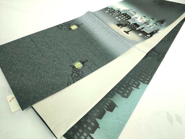 平和屋着物●極上　太鼓柄　京袋帯　WAKKA　ワッカ　黒猫　逸品　未使用　DZAA8633kh5