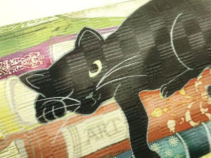 平和屋着物■極上　太鼓柄　京袋帯　本　黒猫　逸品　未使用　DZAA8635kh5