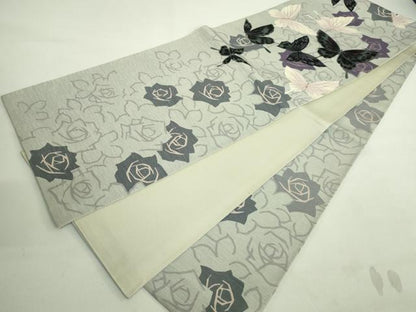 平和屋着物●極上 太鼓柄 京袋帯 WAKKA ワッカ 花蝶文 薔薇 逸品 DZAA8638kh5