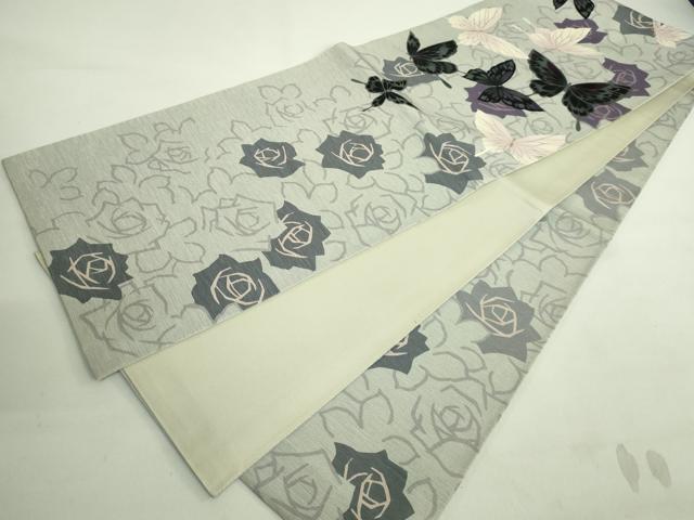 平和屋着物●極上 太鼓柄 京袋帯 WAKKA ワッカ 花蝶文 薔薇 逸品 DZAA8638kh5