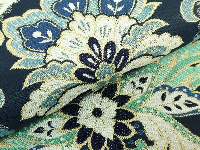 平和屋着物■極上　両面　六通柄袋帯　洋花文　花織　逸品　DZAA8646kh5