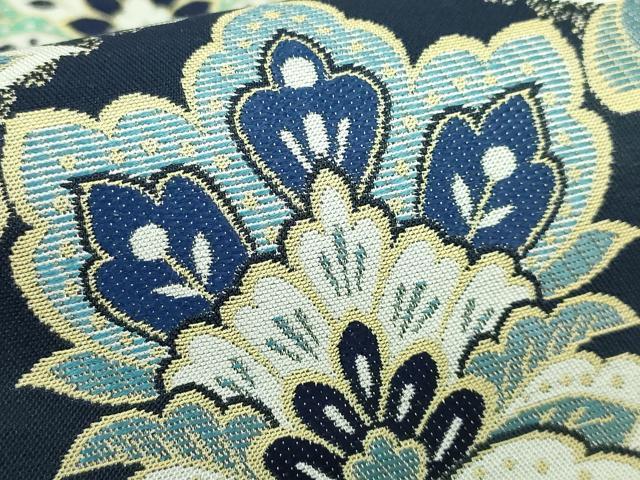 平和屋着物■極上　両面　六通柄袋帯　洋花文　花織　逸品　DZAA8646kh5