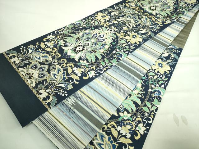 平和屋着物■極上　両面　六通柄袋帯　洋花文　花織　逸品　DZAA8646kh5