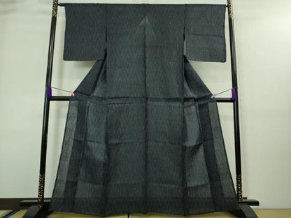 平和屋本店■極上　夏物　重要無形文化財　本場宮古上布　苧麻　菱文　逸品　DZAA8651kh5