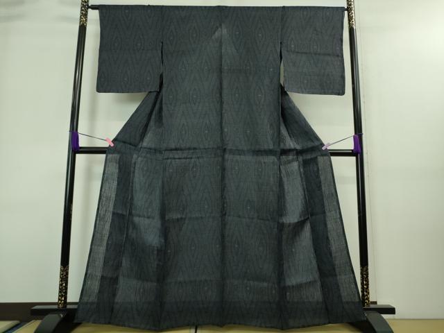 平和屋本店■極上　夏物　重要無形文化財　本場宮古上布　苧麻　菱文　逸品　DZAA8651kh5