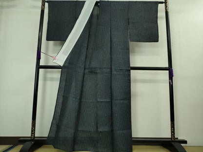平和屋本店■極上　夏物　重要無形文化財　本場宮古上布　苧麻　菱文　逸品　DZAA8651kh5