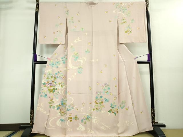 平和屋本店■極上　本加賀友禅作家　村田幸司　訪問着　紫陽花　あじさい　虹色地　逸品　DZAA8653kh5