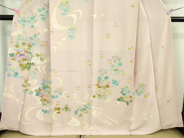 平和屋本店■極上　本加賀友禅作家　村田幸司　訪問着　紫陽花　あじさい　虹色地　逸品　DZAA8653kh5