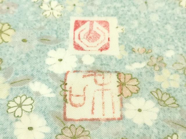平和屋本店■極上　石川県指定無形文化財　牛首紬　白山工房　手織り　訪問着　舞花文　金彩　さが美扱い　逸品　DZAA8657kh5