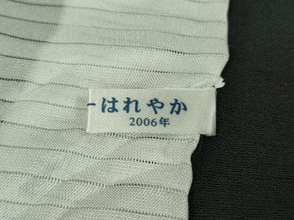 平和屋着物＊極上 夏物 訪問着 絽縮緬 蔦の葉文 黒地 金彩 逸品 DZAA8666kh5