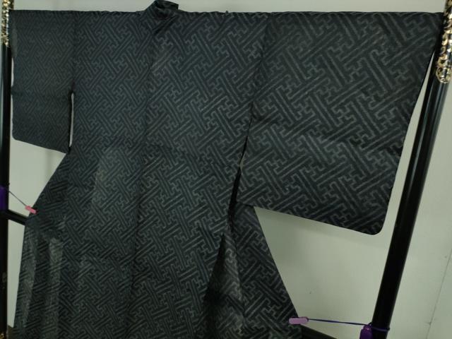 平和屋本店＊極上 夏物 重要無形文化財 本場宮古上布 苧麻 紗綾形 濃藍色地 逸品 DZAA8667kh5