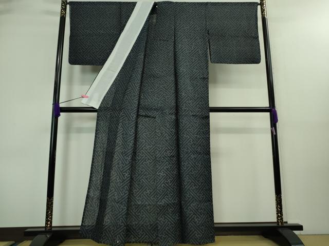 平和屋本店＊極上 夏物 重要無形文化財 本場宮古上布 苧麻 紗綾形 濃藍色地 逸品 DZAA8667kh5