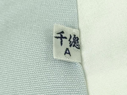 平和屋本店■極上　創業460年・千總　訪問着　ロング丈　駒刺繍　花舟　フロスティーブルー色地　金彩　逸品　DZAA8670kh5