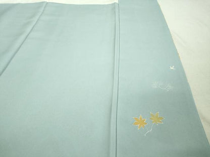 平和屋本店■極上　創業460年・千總　訪問着　駒刺繍　道長花唐草文　勿忘草色地　金彩　逸品　DZAA8671kh5