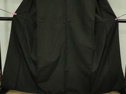平和屋本店■極上　白泥染の第一人者・絣の魔術師 恵積五郎 本場大島紬 恵大島織物謹製 白恵色泥 無地　黒地　証紙付き　逸品　DZAA8677kh5
