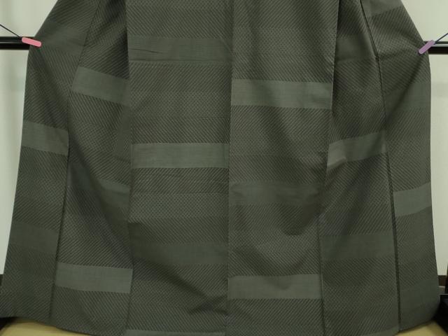 平和屋本店■極上　綿薩摩　東郷織物謹製　手織　160亀甲　綿　羊羹色地　逸品　DZAA8680kh5