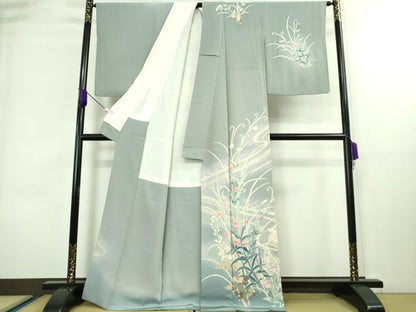 平和屋本店■極上　本加賀友禅作家　岡崎重雄　訪問着　四季花文　暈し染め　逸品　DZAA8690kh5