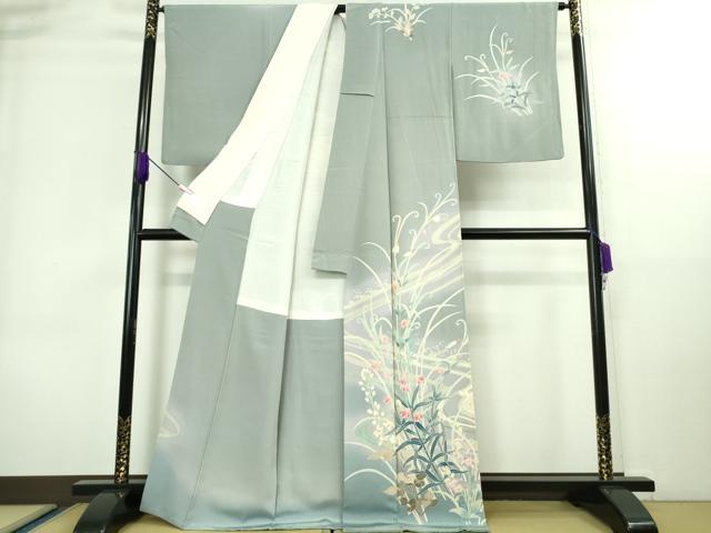 平和屋本店■極上　本加賀友禅作家　岡崎重雄　訪問着　四季花文　暈し染め　逸品　DZAA8690kh5