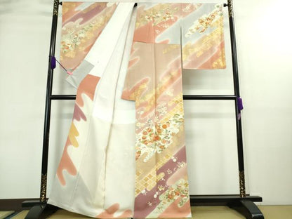 平和屋本店■極上　創業460年・千總　訪問着　駒刺繍　エ霞吉祥花文　金彩　大丸扱い　逸品　未使用　DZAA8691kh5