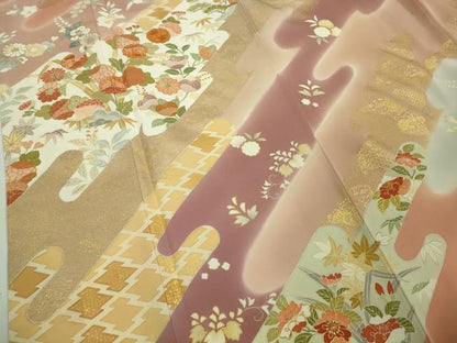 平和屋本店■極上　創業460年・千總　訪問着　駒刺繍　エ霞吉祥花文　金彩　大丸扱い　逸品　未使用　DZAA8691kh5